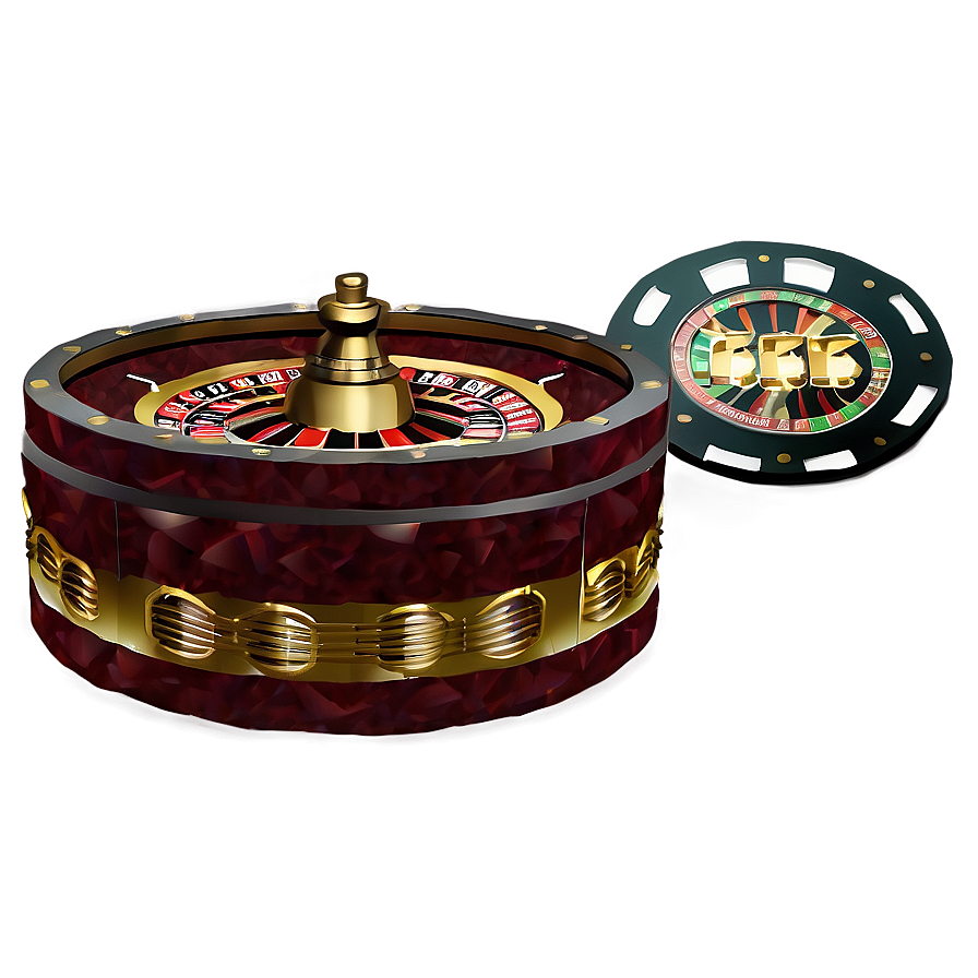 Casino Roulette Wheeland Chip