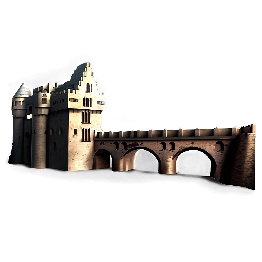 Castle With Bridge Png 05032024