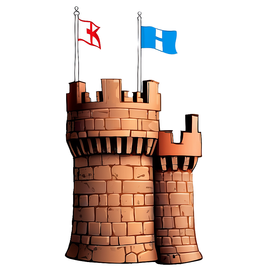 Castle With Flag Png 05032024