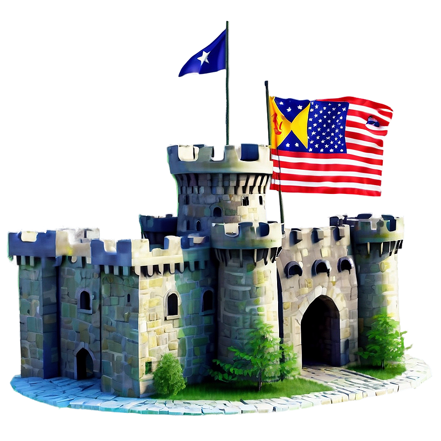 Castle With Flag Png Ccn55