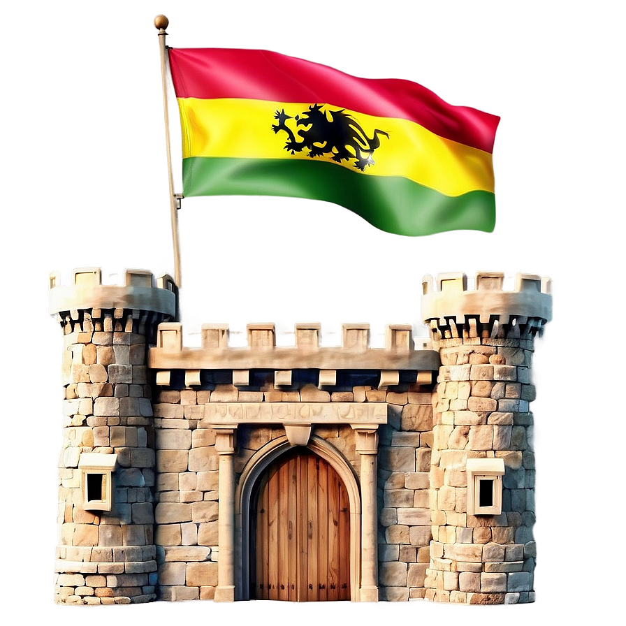 Castle With Flag Png Srl