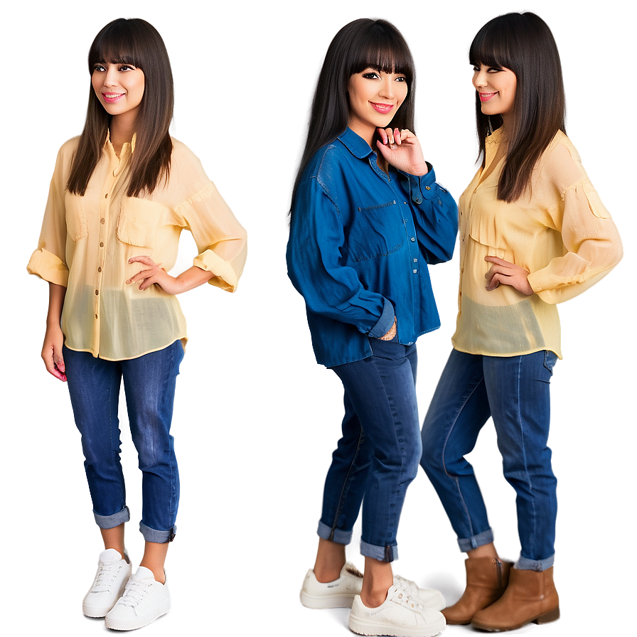 Casual Bangs Style Png 96