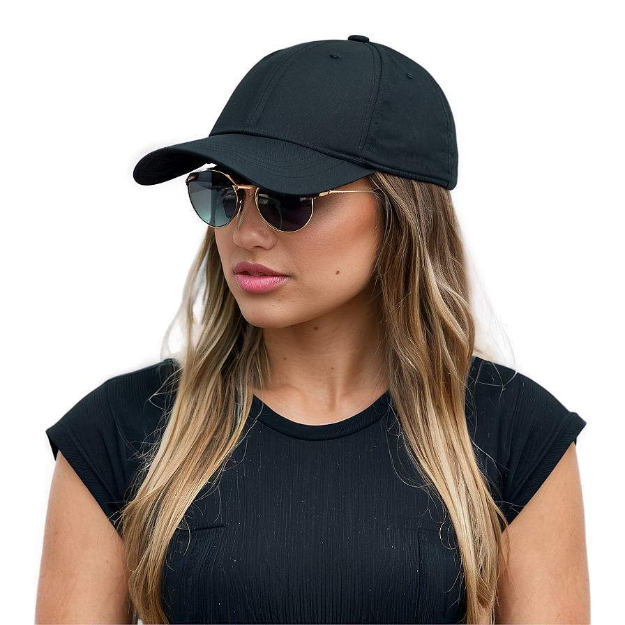 Casual Black Cap Look Png 77