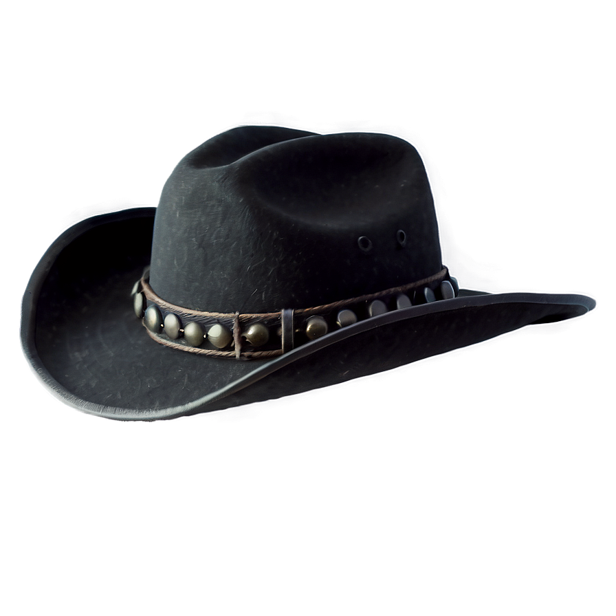 Casual Black Cowboy Hat Png 16