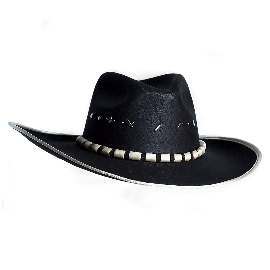 Casual Black Cowboy Hat Png 6