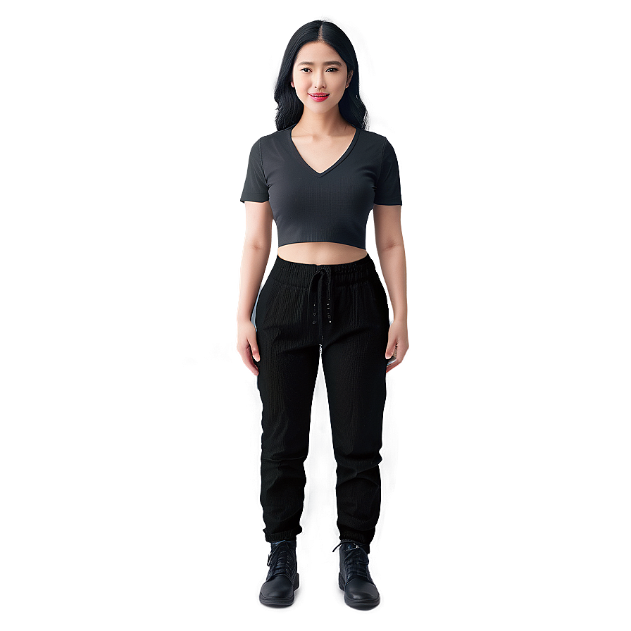 Casual Black Pants Png Gki