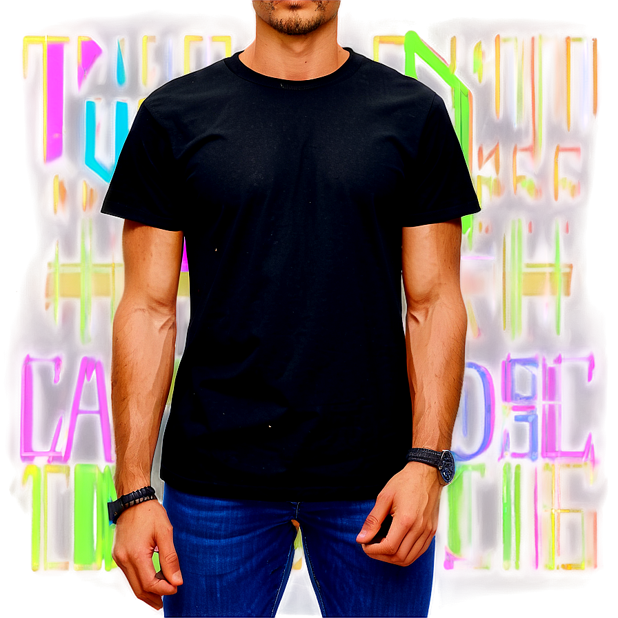 Casual Black T Shirt Png Swu