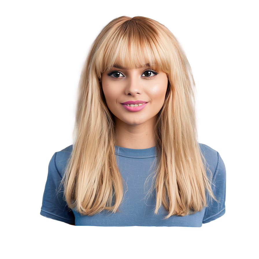 Casual Blonde Bangs Png 06282024