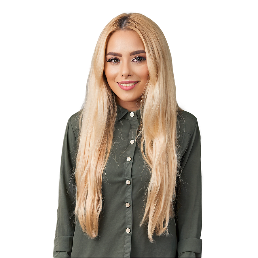 Casual Blonde Hair Look Png 05252024