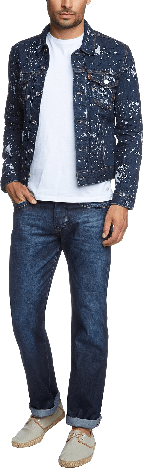 Casual Denim Outfit Male Model