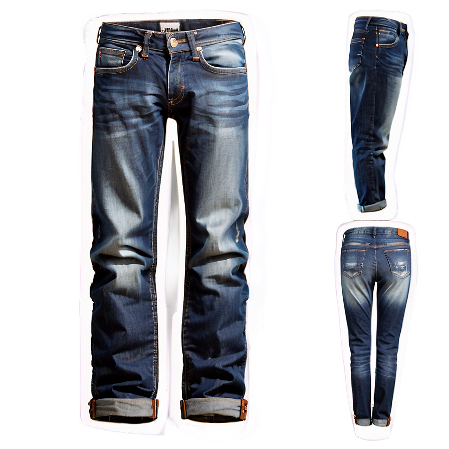 Casual Folded Jeans Png Fds