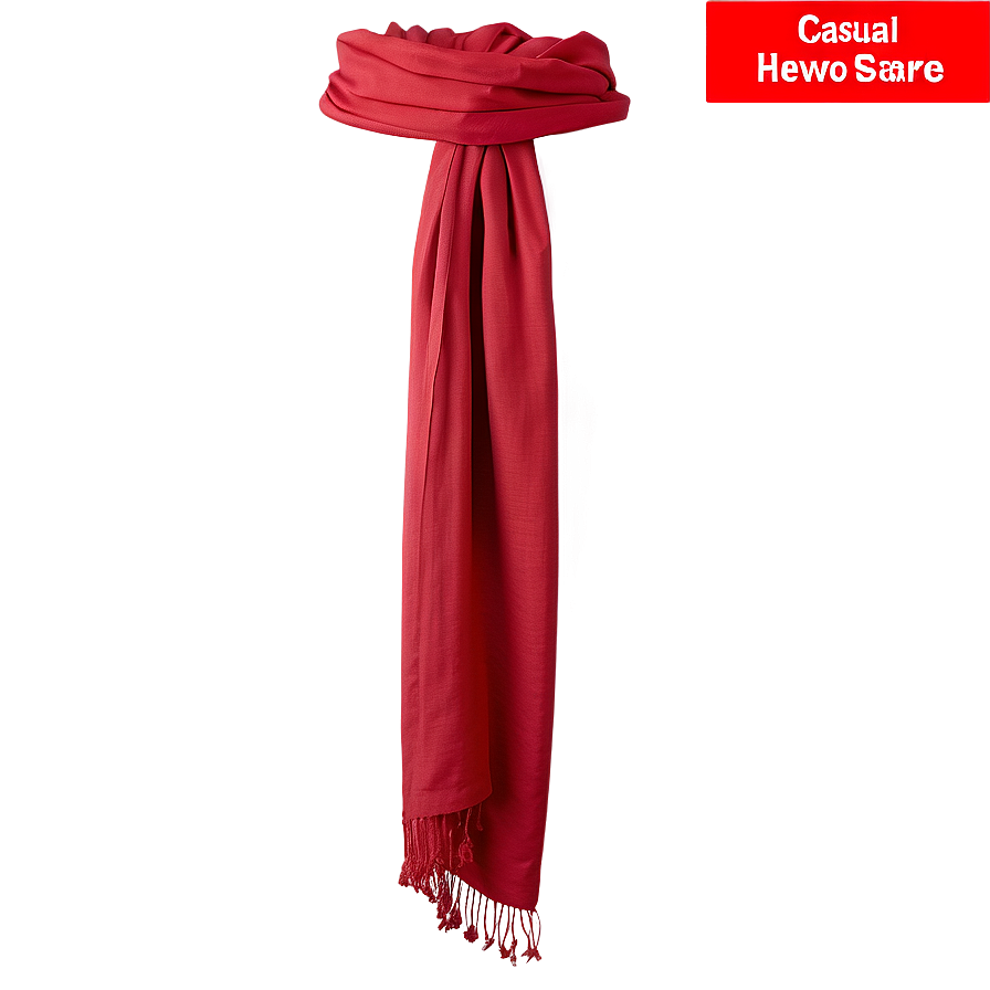 Casual Red Scarf Png 06252024