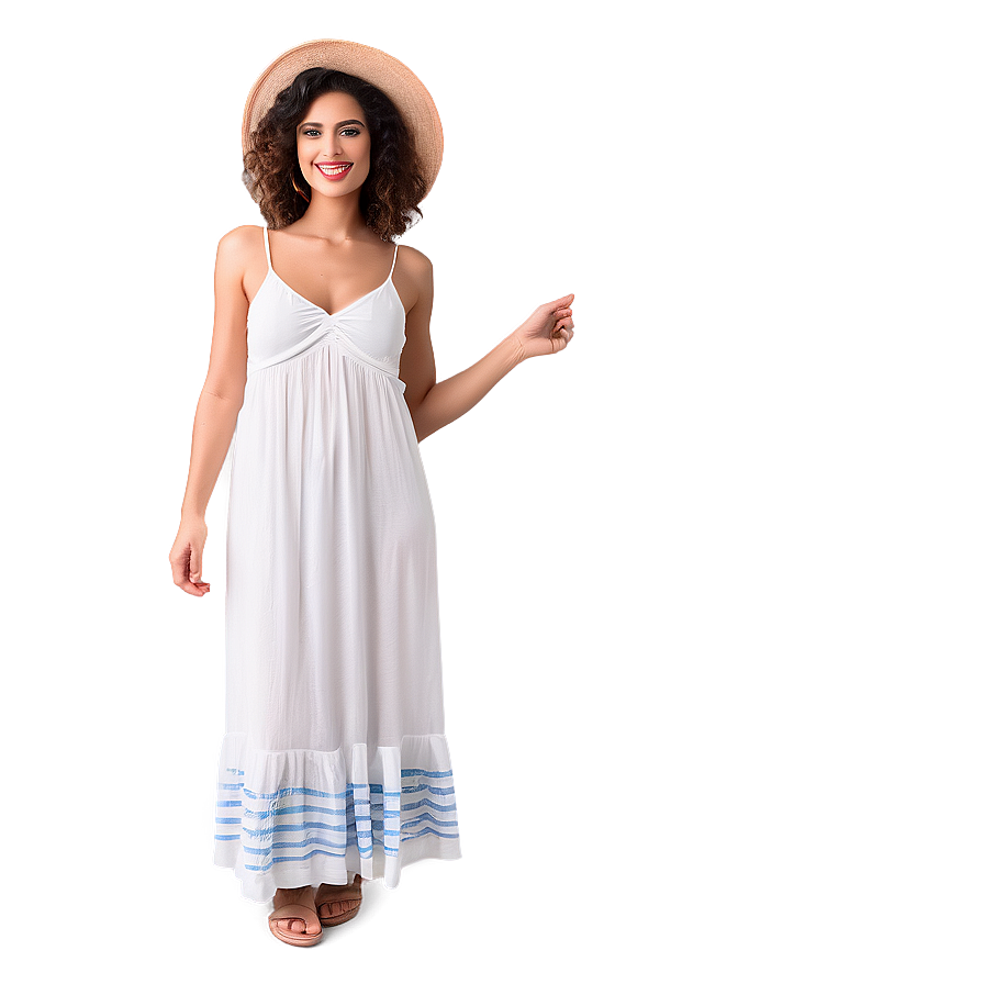 Casual White Sundress Png 87