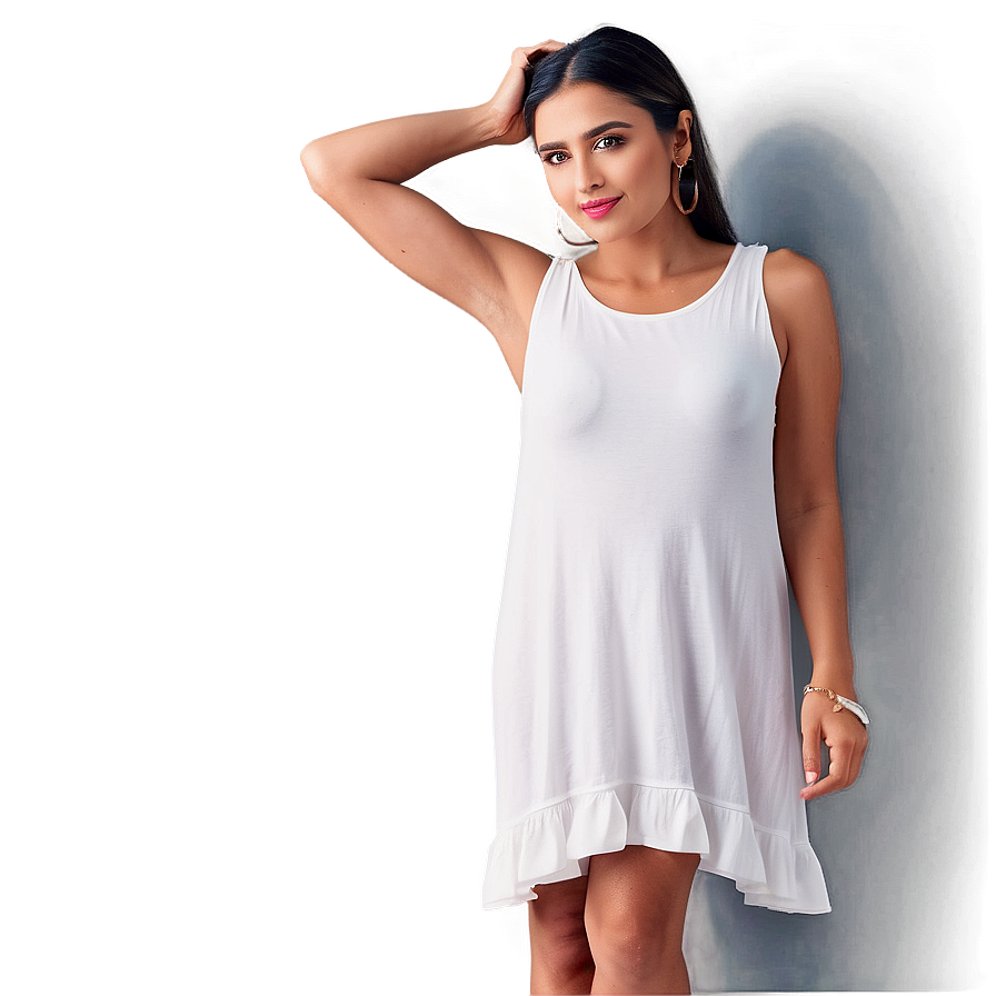 Casual White Sundress Png Nar90