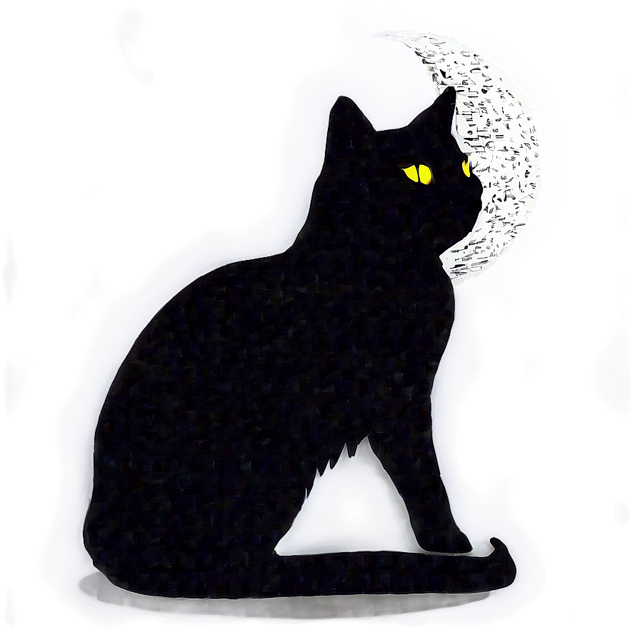 Cat And Moon Silhouette Png Ovc