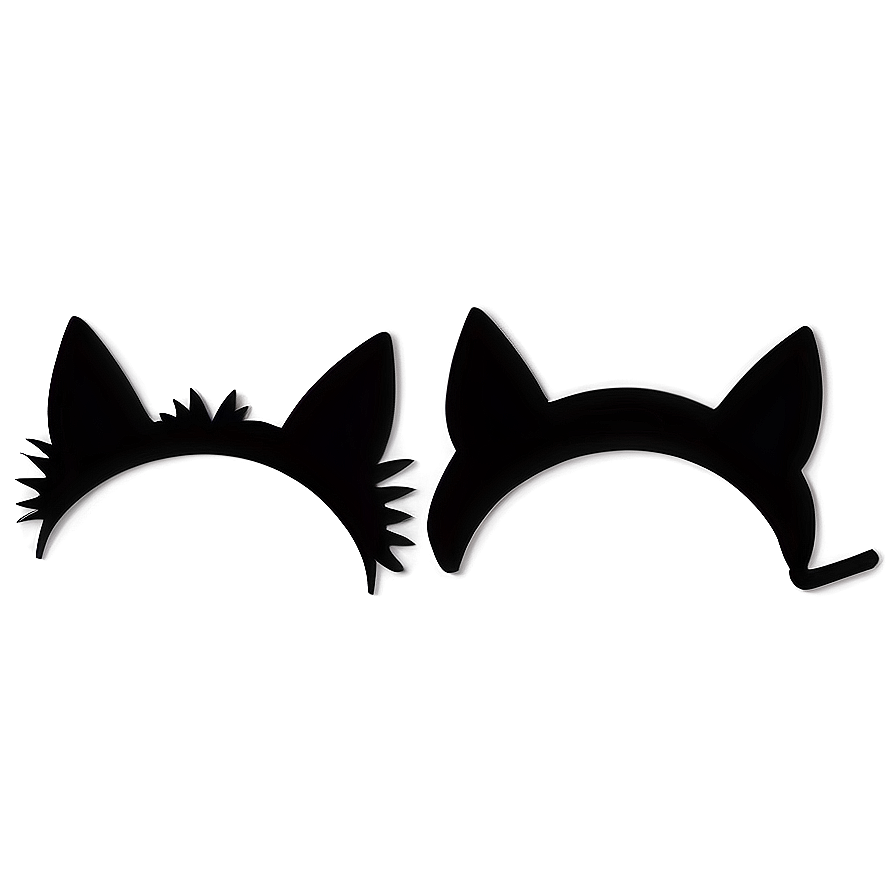 Cat Ears Silhouette Png Qyi