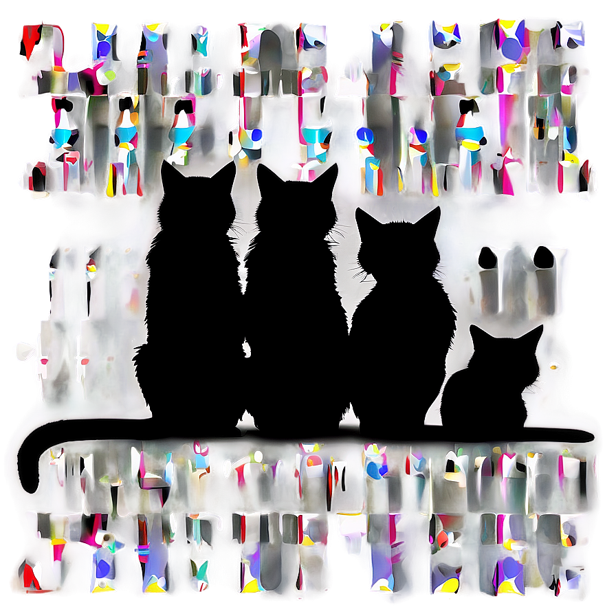 Cat Family Silhouette Png Ryb74