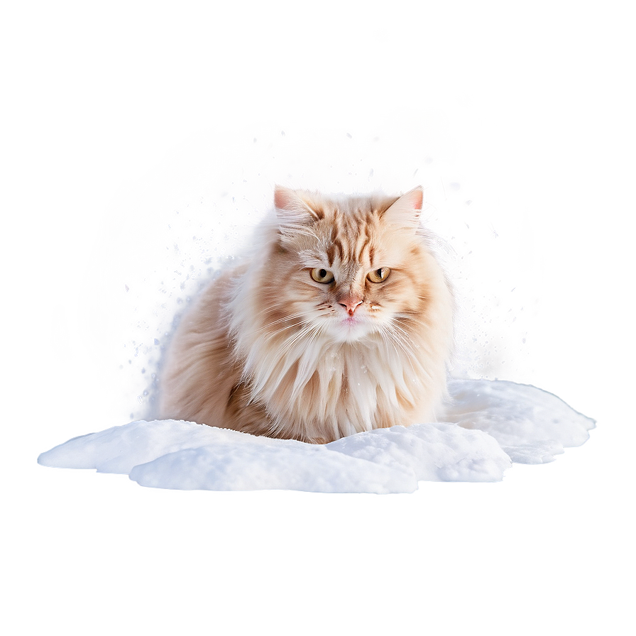 Cat In Snow Winter Png B