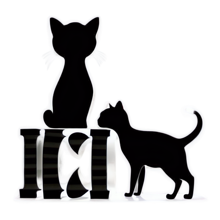 Cat Love Silhouette Png Rux32