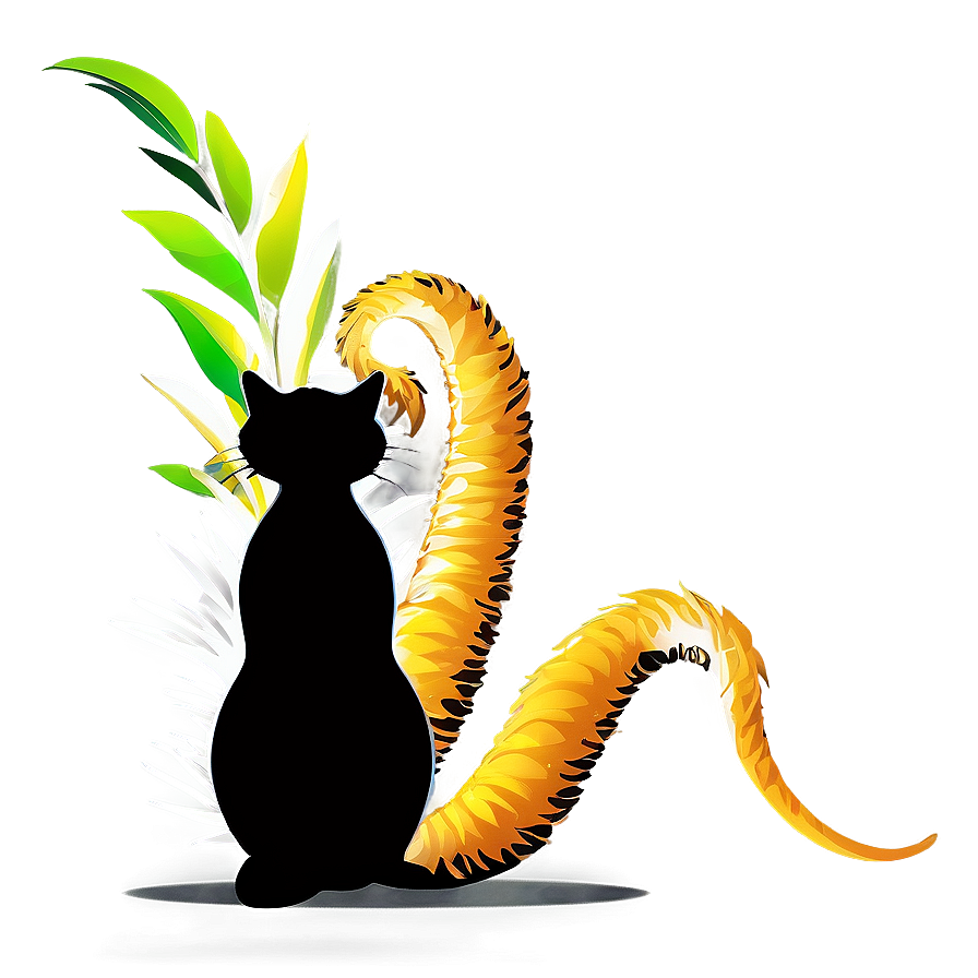 Cat Tail Silhouette Png 06122024