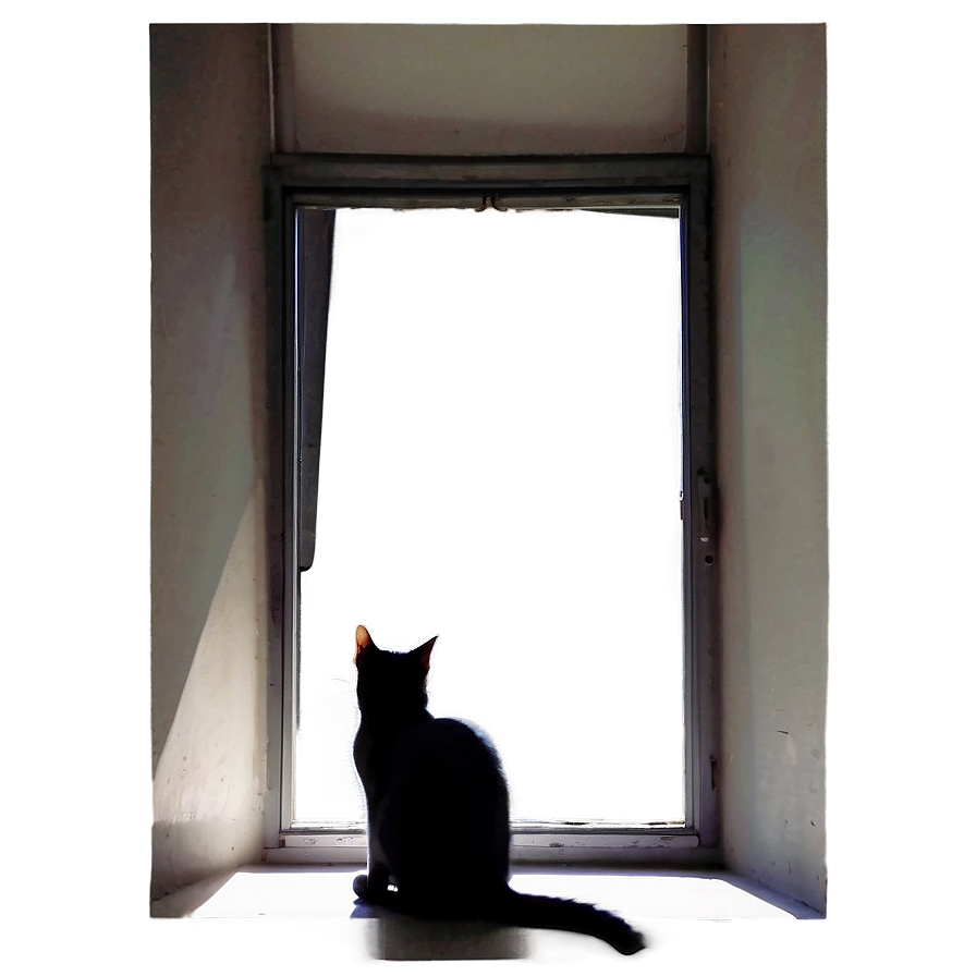 Cat Window Silhouette Png Wgm54