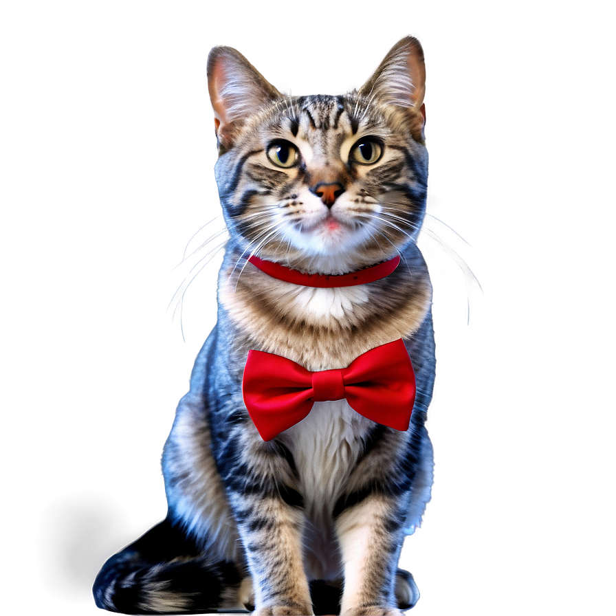 Cat With Bow Tie Png A