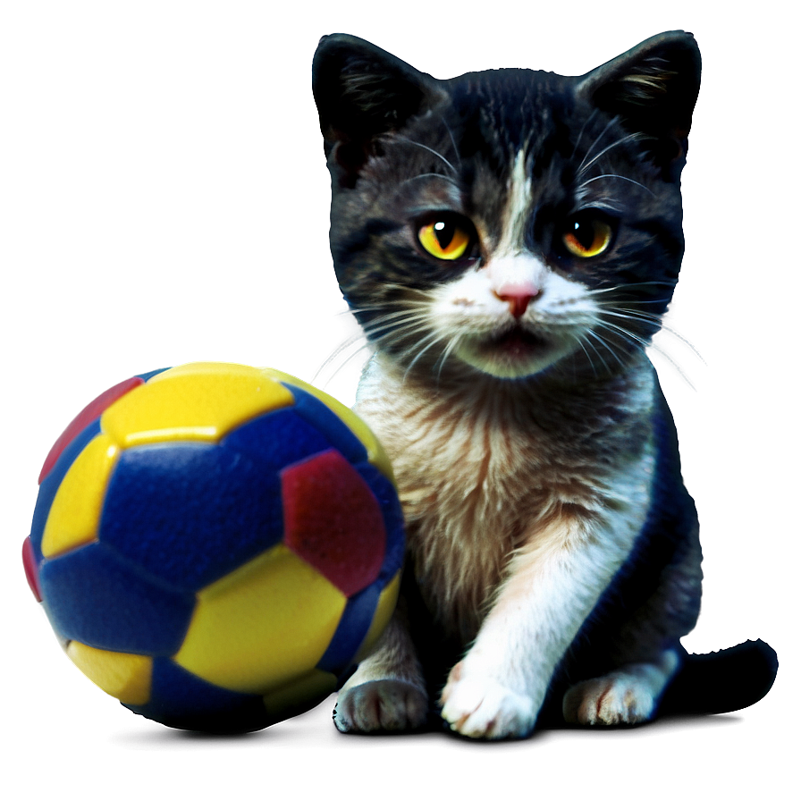 Cat With Toys Picture Png Nxr