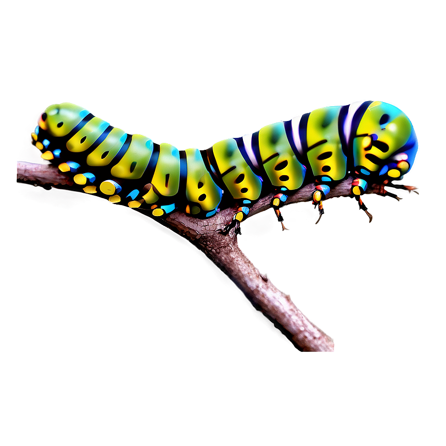 Caterpillar On Twig Png Rns18