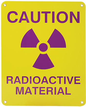 Caution Radioactive Material Sign