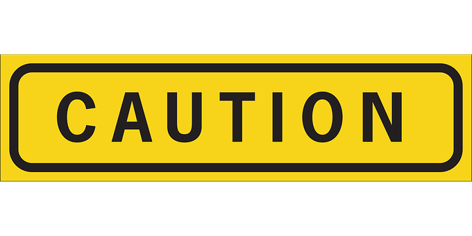 Caution Sign Yellow Black