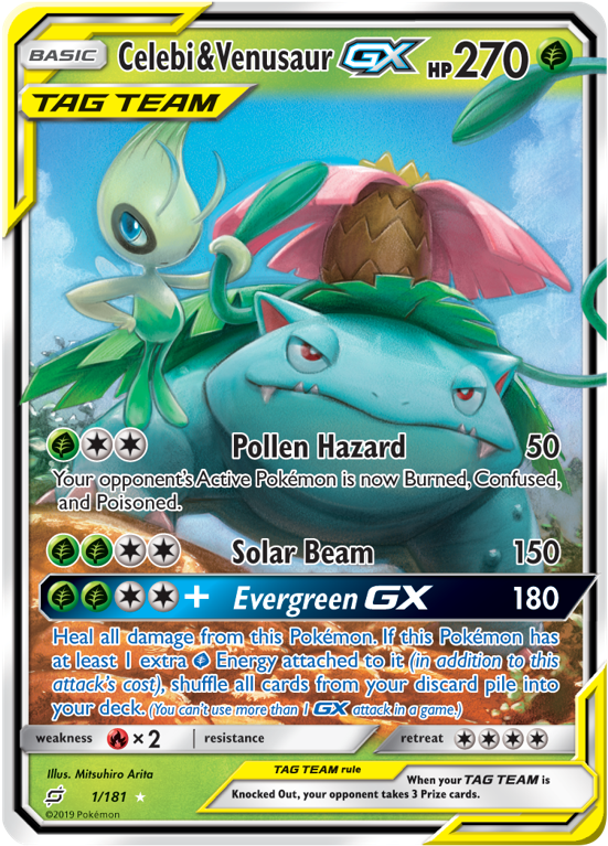 Celebiand Venusaur G X Pokemon Card