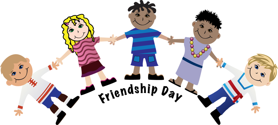 Celebrating Friendship Day Cartoon Kids