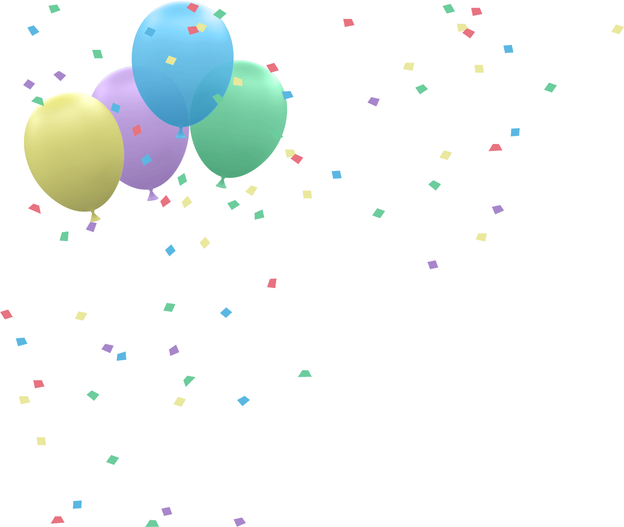 Celebratory Balloonsand Confetti