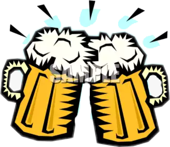 Celebratory Beer Cheers Clipart