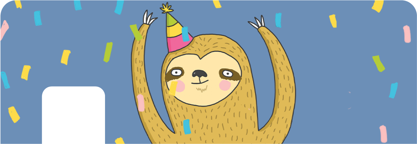 Celebratory Sloth Party Hat