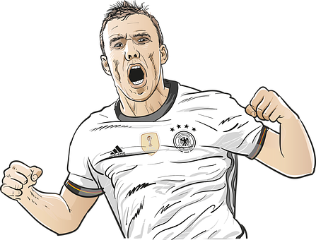 Celebratory Soccer Player Illustration