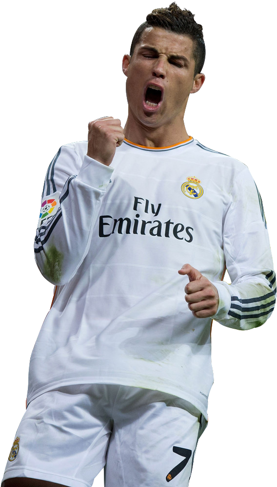 Celebratory Soccer Player Madrid Kit