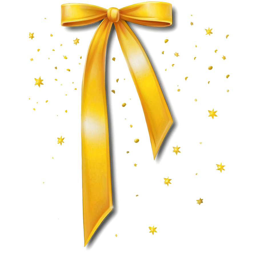 Celebratory Yellow Ribbon Png Xkv88