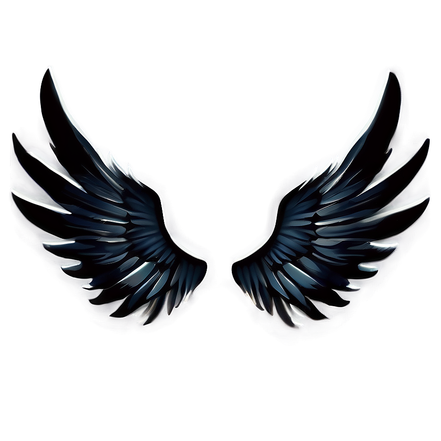 Celestial Black Wings Png 06232024