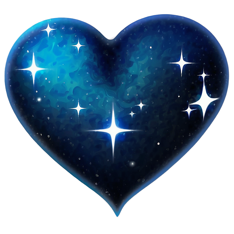 Celestial Blue Heart Emoji Png 06272024