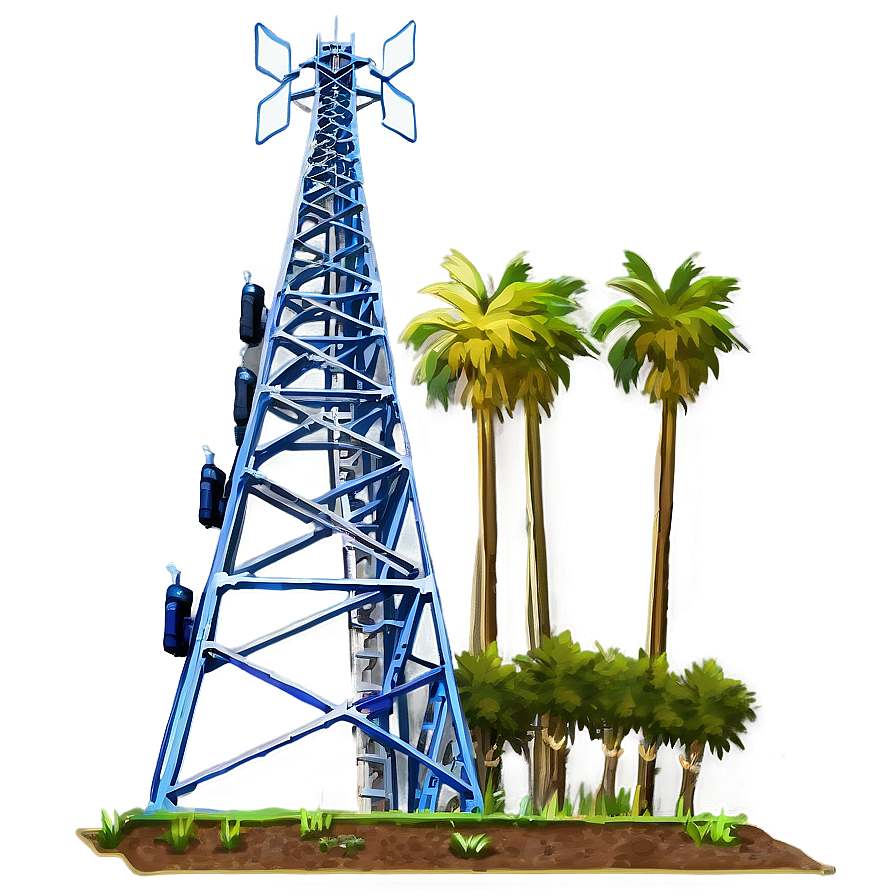 Cell Tower On Hill Png 59