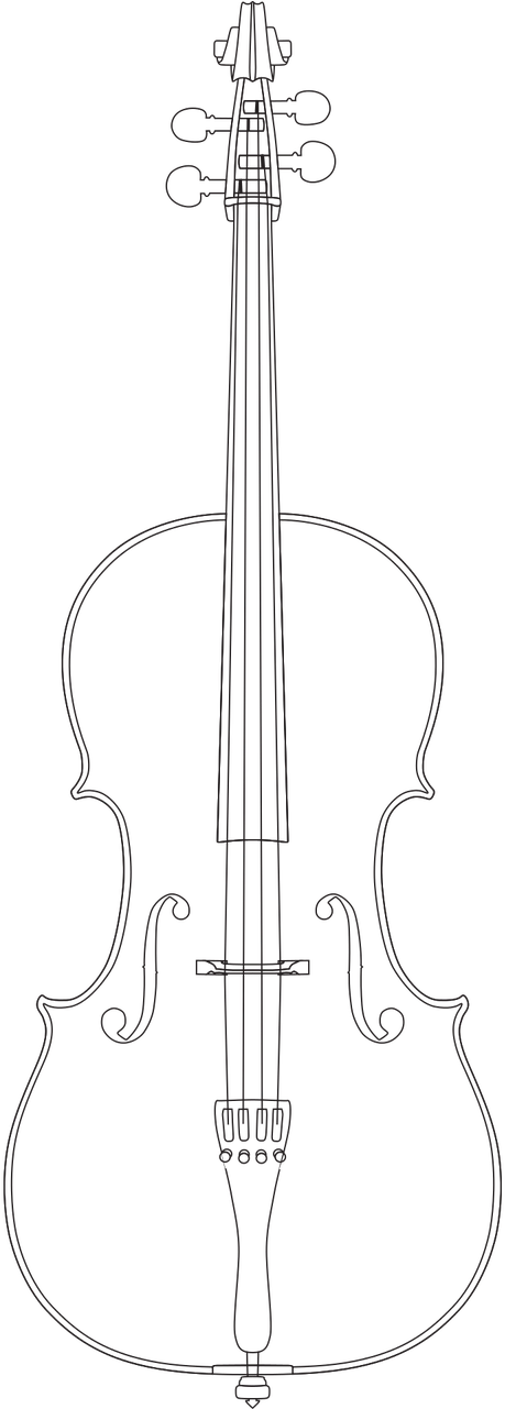 Cello_ Outline_ Vector_ Art