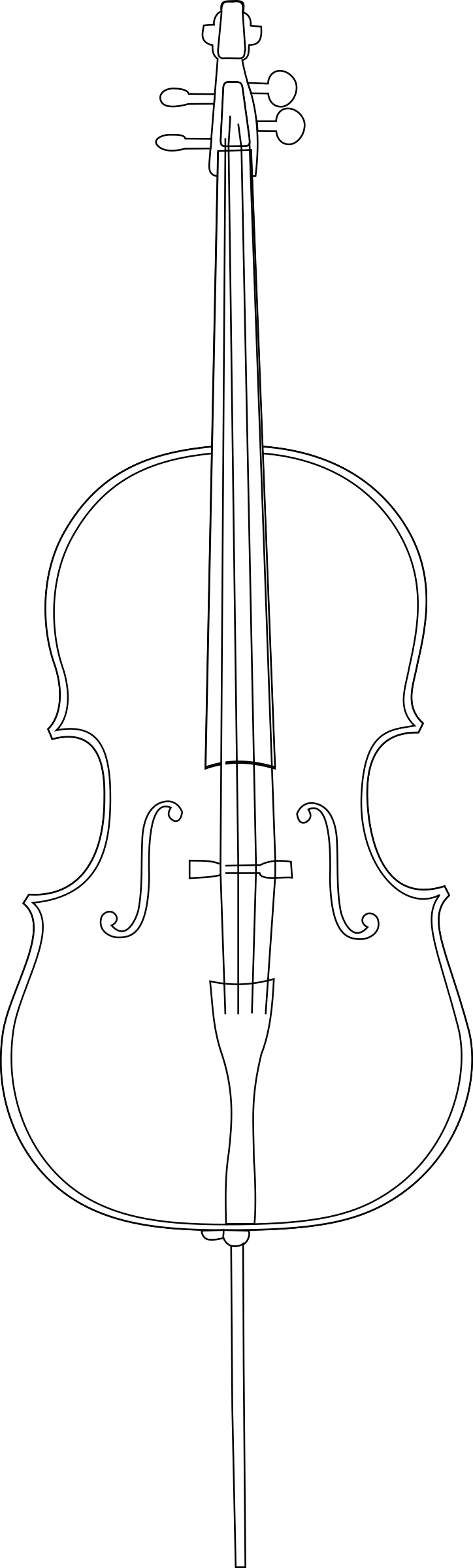 Cello_ Outline_ Vector_ Art