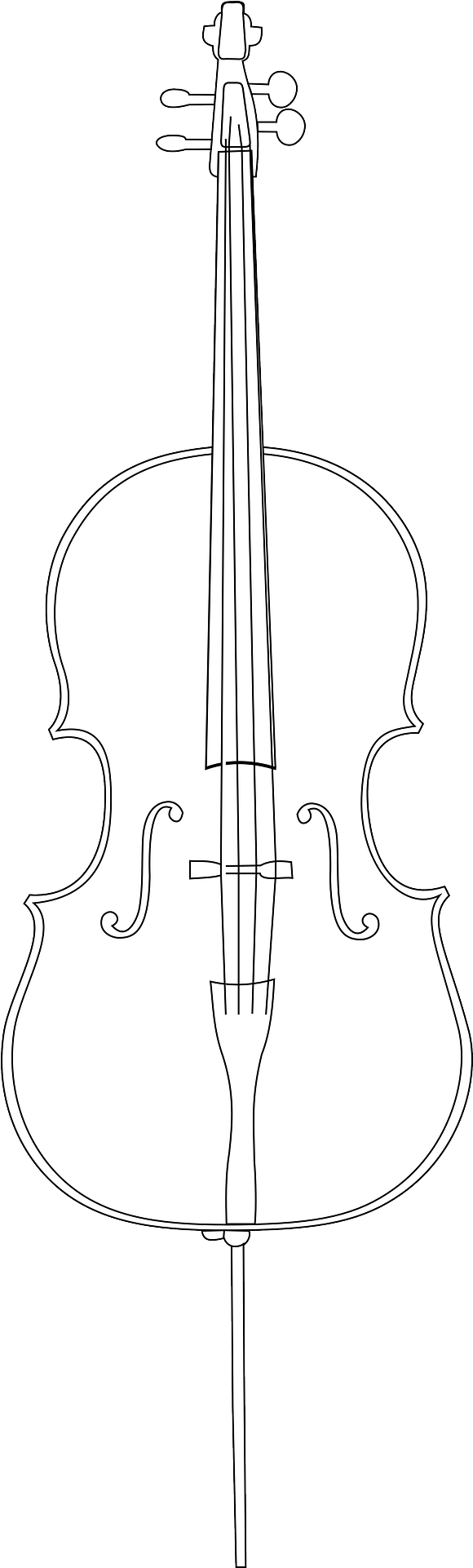 Cello_ Outline_ Vector_ Art