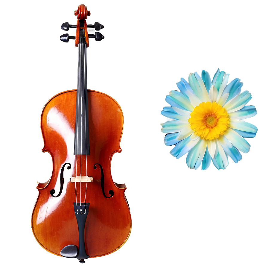 Cello With A Floral Wreath Png 52