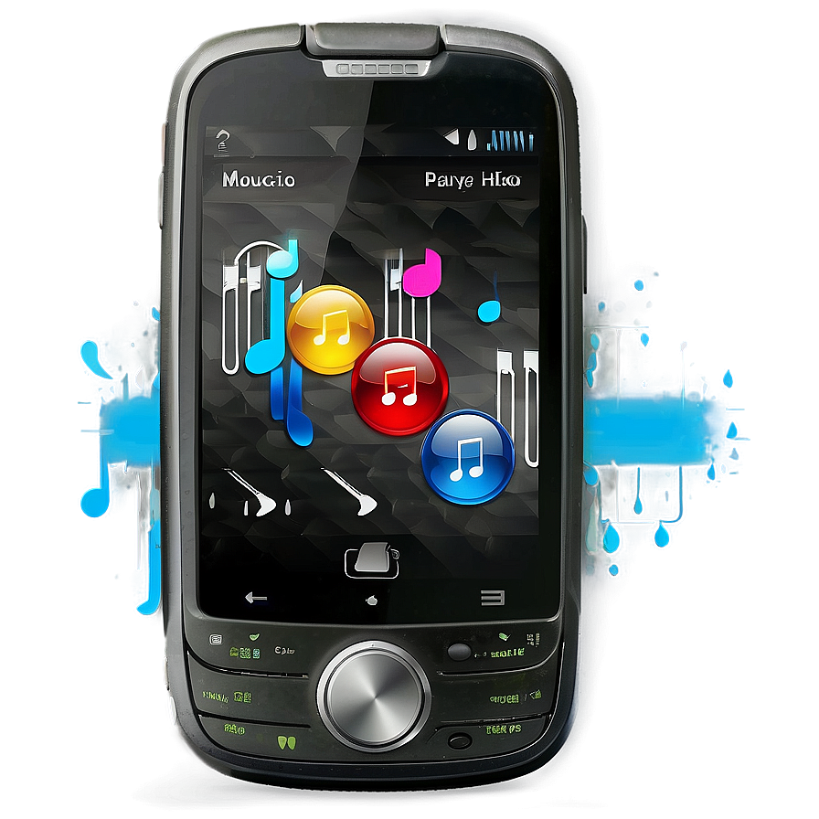 Cellphone With Music Player Png Pea97