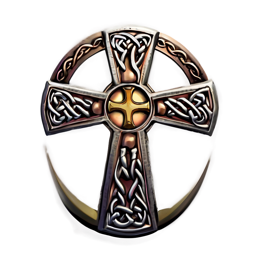 Celtic Cross In Circle Frame Png 06212024