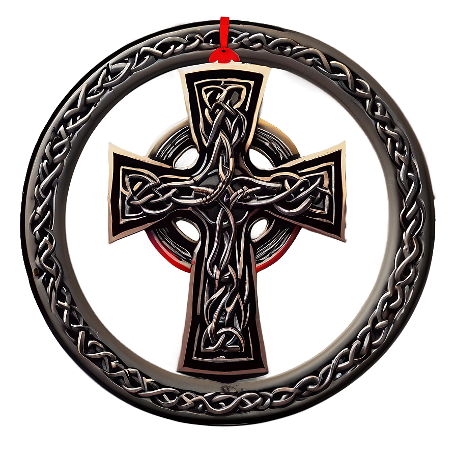 Celtic Cross In Circle Frame Png Iky38