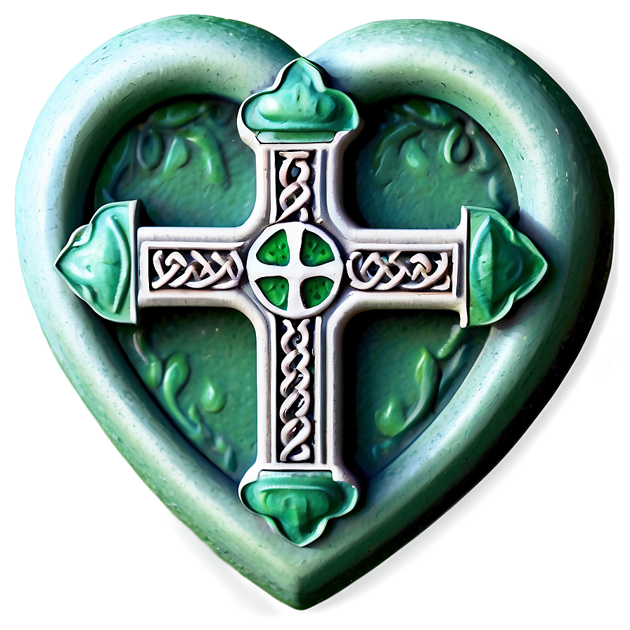 Celtic Cross In Heart Shape Png Vws