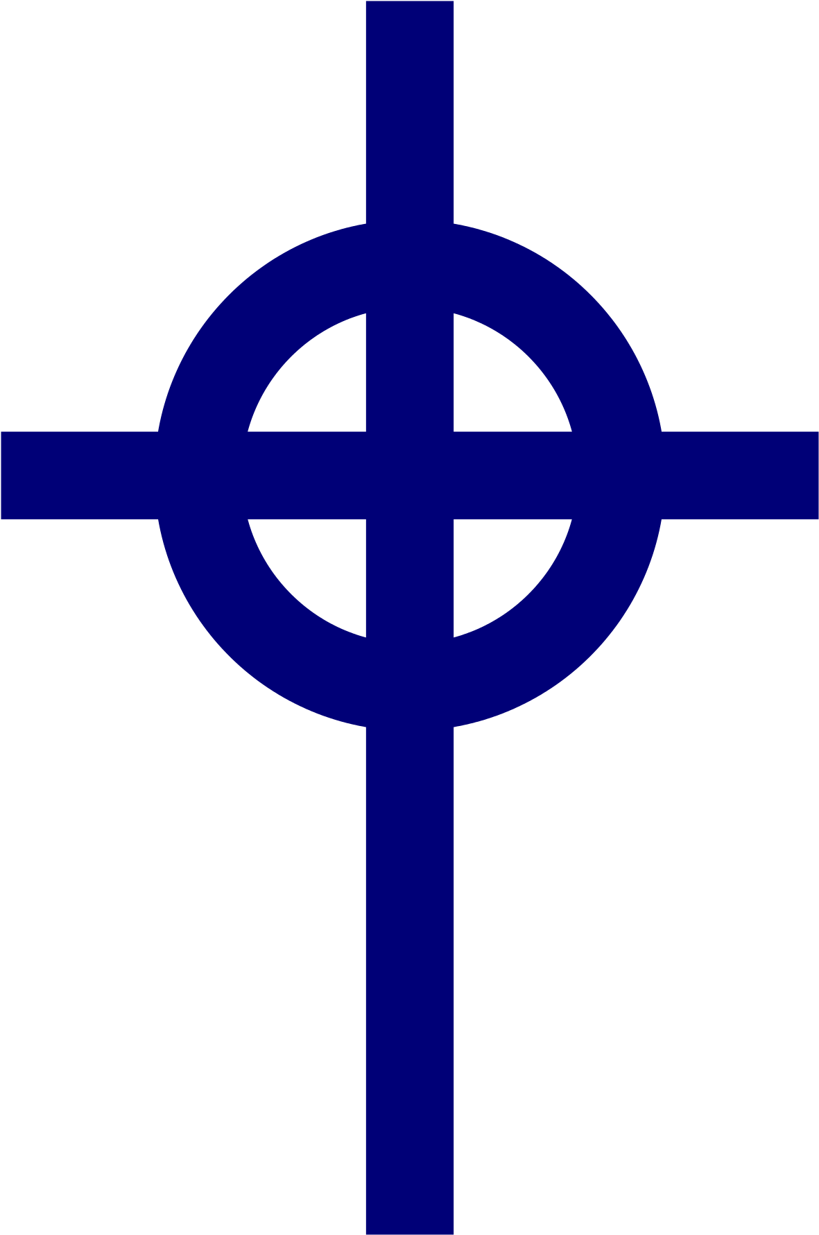 Celtic Cross Symbol Blue Background